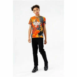 Hype. Boys Red Finger Paint Script T-Shirt -Hype Shop unnamed file 221