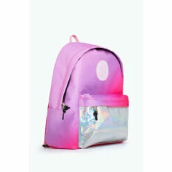 Hype. Pink Fade Holographic Pocket Crest Backpack -Hype Shop unnamed file 2216
