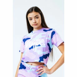 Hype. Purple Evie Camo Crop T-Shirt -Hype Shop unnamed file 225