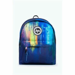 Hype. Navy Blue Watercolour Drips Crest Backpack -Hype Shop unnamed file 2291