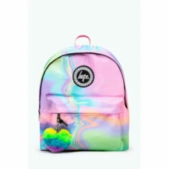 Hype. Pink Iridescent Marble Backpack