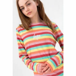 Hype. Girls Pink Rainbow Long Sleeve T-Shirt -Hype Shop unnamed file 240