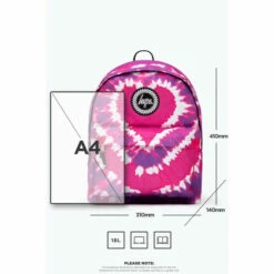 Hype. Pink Heart Hippy Tie Dye Backpack -Hype Shop unnamed file 2406