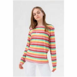 Hype. Girls Pink Rainbow Long Sleeve T-Shirt -Hype Shop unnamed file 241