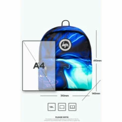 Hype. Teal And Blue Marble Twirl Backpack -Hype Shop unnamed file 2611