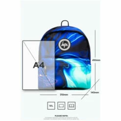 Hype. Teal And Blue Marble Twirl Backpack -Hype Shop unnamed file 2615