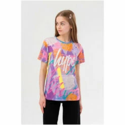 Hype. Girls Lilac Marker Scribble Script T-Shirt -Hype Shop unnamed file 269