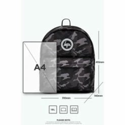 Hype Black And Grey Mono Camo Backpack -Hype Shop unnamed file 2691