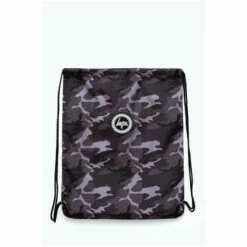 Hype. Black Mono Camo Drawstring Bag
