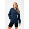 Hype. Womens Blue Petrol Justhype Drawcord Hoodie -Hype Shop unnamed file 2722