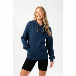 Hype. Womens Blue Petrol Justhype Drawcord Hoodie -Hype Shop unnamed file 2726
