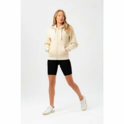 Hype. Womens Cream Justhype Scribble Drawcord Zip Hoodie -Hype Shop unnamed file 2729