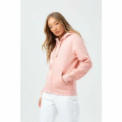 Hype. Womens Mellow Rose Pink Justhype Scribble Drawcord Zip Hoodie