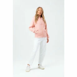 Hype. Womens Mellow Rose Pink Justhype Scribble Drawcord Zip Hoodie -Hype Shop unnamed file 2754
