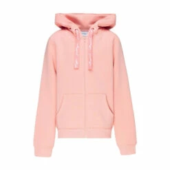 Hype. Womens Mellow Rose Pink Justhype Scribble Drawcord Zip Hoodie -Hype Shop unnamed file 2757