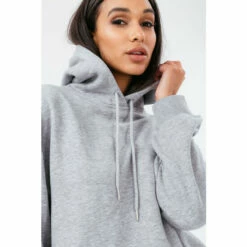 Hype. Womens Grey Marl Hoodie -Hype Shop unnamed file 2767