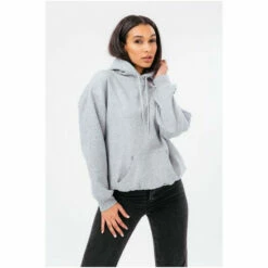 Hype. Womens Grey Marl Hoodie -Hype Shop unnamed file 2769