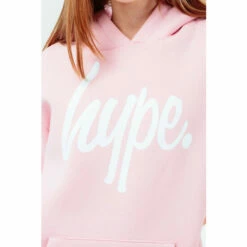 Hype. Girls Pink Script Hoodie -Hype Shop unnamed file 2791