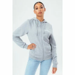 Hype Grey Scribble Zip Hoodie