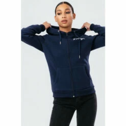 Hype Navy Blue Scribble Zip Hoodie