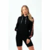 Hype. Womens Black Brick Cheetah Panel Justhype Drawcord Hoodie -Hype Shop unnamed file 2801