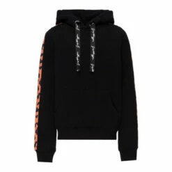 Hype. Womens Black Brick Cheetah Panel Justhype Drawcord Hoodie -Hype Shop unnamed file 2807
