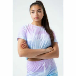 Hype. Kids Pastel Cloud Crop Blue T-Shirt -Hype Shop unnamed file 281