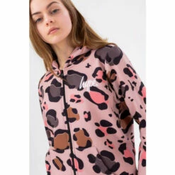 Hype. Girls Pink Jaguar Script Zip Hoodie -Hype Shop unnamed file 2811