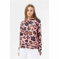 Hype. Girls Pink Jaguar Script Zip Hoodie -Hype Shop unnamed file 2812