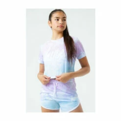 Hype. Kids Pastel Cloud Crop Blue T-Shirt -Hype Shop unnamed file 282