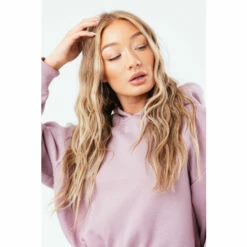 Hype. Womens Pink Cropped Hoodie -Hype Shop unnamed file 2830