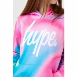 Hype. Pink Pastel Wave Script Hoodie -Hype Shop unnamed file 2869