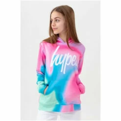 Hype. Pink Pastel Wave Script Hoodie -Hype Shop unnamed file 2870