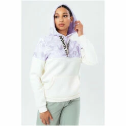 Hype. White Leopard Panel Hoodie -Hype Shop unnamed file 2888
