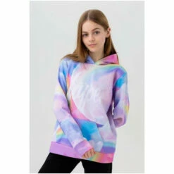 Hype. Pink Multi Moons Script Hoodie -Hype Shop unnamed file 2898