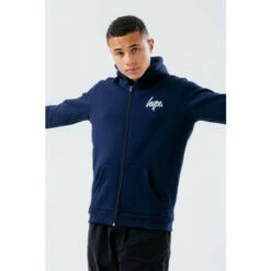 Hype. Blue Unisex Kids Zip-Up Hoodie -Hype Shop unnamed file 2914