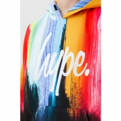 Hype. Red Canvas Script Hoodie -Hype Shop unnamed file 2927