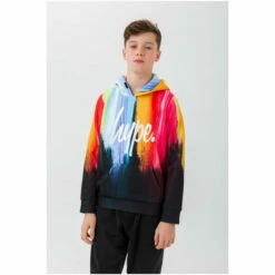 Hype. Red Canvas Script Hoodie -Hype Shop unnamed file 2928