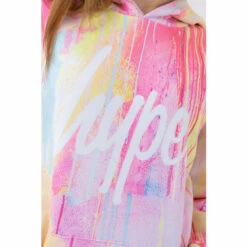 Hype. Pink Spray Drips Script Hoodie -Hype Shop unnamed file 2932