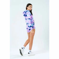 Hype. Purple Evie Camo Crop Hoodie -Hype Shop unnamed file 2949