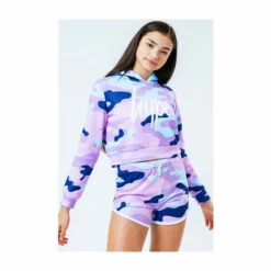 Hype. Purple Evie Camo Crop Hoodie -Hype Shop unnamed file 2951