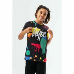 Hype. Black Splatter Script T-Shirt
