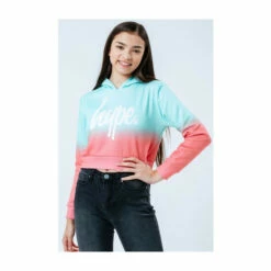 Hype. Pink Bubblegum Fizz Crop Hoodie -Hype Shop unnamed file 2965