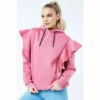 Hype. Blush Scribble Logo Frill Pink Women's Hoodie -Hype Shop unnamed file 2974