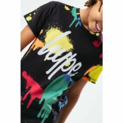 Hype. Black Splatter Script T-Shirt -Hype Shop unnamed file 299