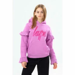 Hype. Purple Glitter Frill Hoodie
