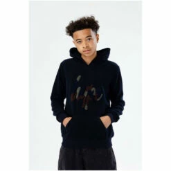 Hype. Boys Blue Camo Script Fleece Hoodie -Hype Shop unnamed file 3052