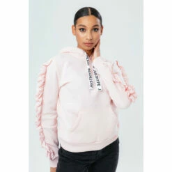 Hype. Nude Ruffle Hoodie