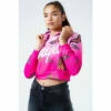 Hype. Kids Pink Butterfly Fade Crop Hoodie -Hype Shop unnamed file 3092
