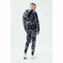 Hype. Mens Grey Acid Wash Pullover Hoodie -Hype Shop unnamed file 3102